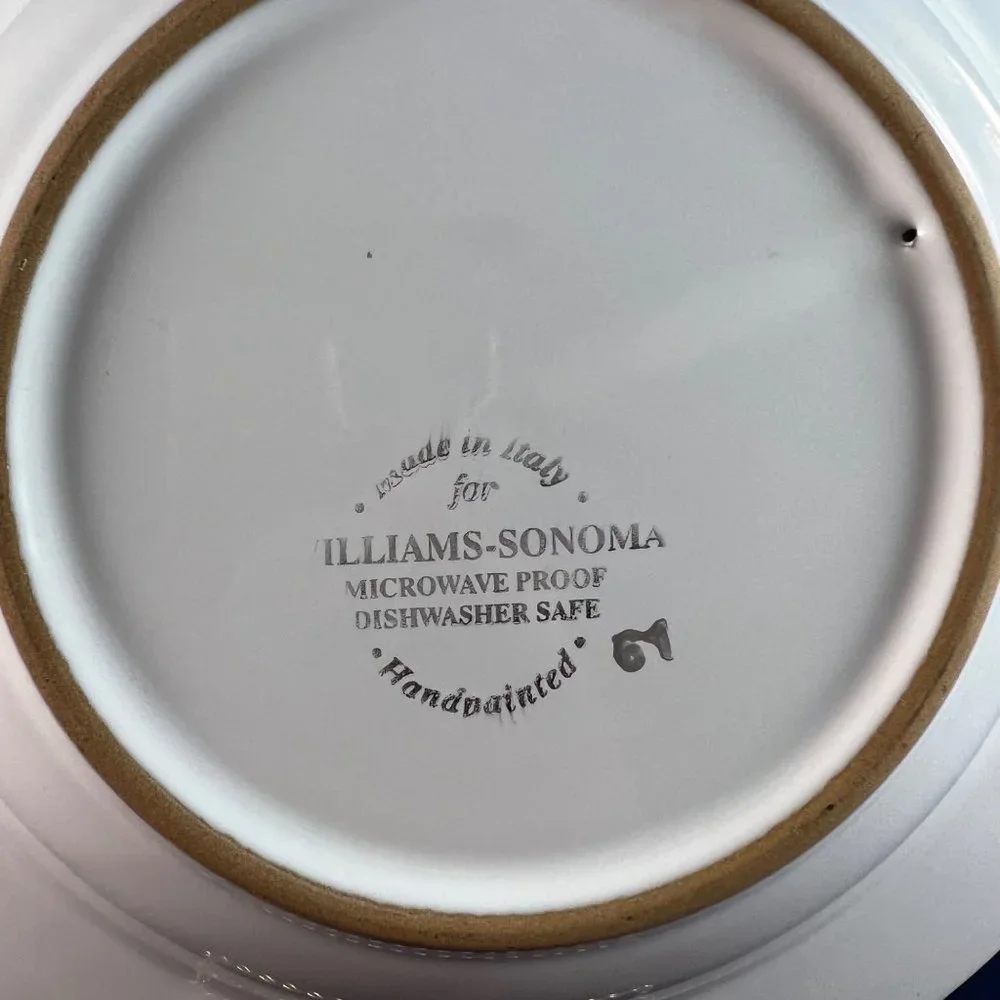 Williams Sonoma Tournesol Soup Pasta Bowl Hand Painted Italy